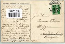 4000 Basel Bâle 1916 Lithographie / Künstlerkarte Gluggerät Burg Schweiz. Nationale Flugspende 1913 sign. O. Plattner Im Manöver