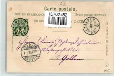 9427 Wolfhalden 1899 BOAKC LithographieBrücke beim Lindenberg Friedberg Appretur Gasthaus Schönenbühlerbad Verlag Künzli Nr 2062