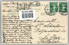 2034 Peseux - 1912 Prägekarte Blumen Teilansicht Erhaltung: Eckknick