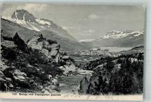 Maloja Kulm 1908 Foto AK Hotel Schweizerhaus