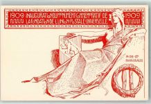 Inauguration du Monument Commemoratif de la Fondation de L'Union Postale Universelle Sign. Linck Bundesfeier Ganzsachen Schweiz 1909 Künstlerkarte