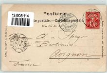 Signal-de-Bougy 1899 Künstlerkarte Chalet sign