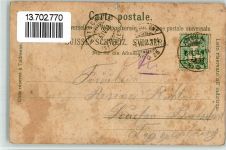 8804 Au ZH 1903 BOAKC Lithographie Gasthaus Zum Mondstein Bahnhof Handlung M. Zindel Beerli B. Thurnherr Gasthaus Zum Bahnhof Bahnpost Nr 25 Gebrauchsspuren, bitte Scan genau beachten!