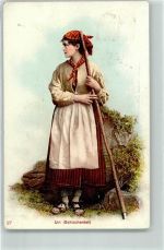 1908 - Trachtenmädchen Schächental