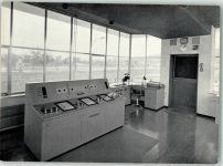 4127 Birsfelden Foto AK Rheinkraftwerk Schiffsschleuse Bedienraum