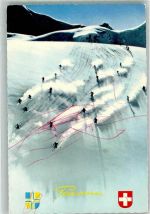Parsenn 1967 Foto AK Winter Ski-Abfahrt