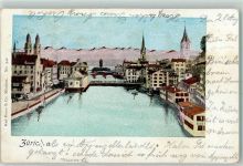 8000 Zürich 1899 AK mit Goldfenster