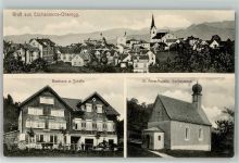 9413 Eschenmoos Foto AK Gasthaus zum Schäfle Kirche St. Anna Kapelle