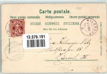 Verlag Künzli Dep. Nr. 771 Posthorn Gruss aus den Bergen Postkutsche Schweiz 1898 Lithographie / Künstlerkarte