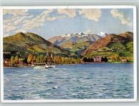 Caslano Lago di Lugano Personenschiff Raddampfer Pro Infirmis Schweiz Künstlerkarte