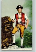 Alt St. Johann Toggenburger Senn in Sonntagstracht Trachten Toggenburg 1910