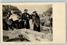 Künstlerkarte sign.Welti Albert Hochzeitsabend Serie A3 Musee D Art et D Histoire