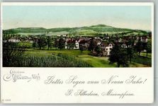 8910 Affoltern am Albis 1903 Lithographie Neujahr Gottes Segen