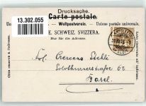 8910 Affoltern am Albis 1903 Lithographie Neujahr Gottes Segen