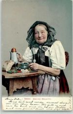 3652 Hilterfingen 1906 - Bäuerin Tracht Ort lt. Stempel