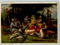 Zürich Albert Anker 1831-1910 Kappeler Milchsuppe Bundesfeier / Pro Patria Schweiz 1952 Künstlerkarte