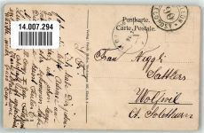 helvetia Gruss aus Jura Erinnerung an die Kriegszeit 1914/1916 Feldpost Bat. 90 Helvetia Gebrauchsspuren