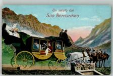 San Bernardino Foto AK Postkutsche