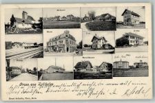 3052 Zollikofen 1908 - Molkerei Post Schulhäuser Bahnhof