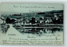 2012 Auvernier 1899 - Teilansicht am Wasser, Erhaltung Knick u. Stempel.