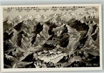 Furka Foto AK Vogelschau Furka-Pass