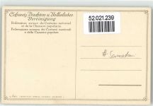 7563 Samnaun Dorf Künstlerkarte Trachten sign. A. Christoffel