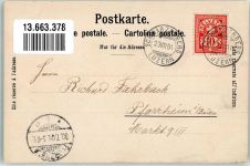 Schwarzenberg 1901 Gebrauchsspuren Hotel Pension Kreuz Lithographie