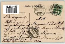 2012 Auvernier 1905 Gebrauchsspuren Hotel Bellevue Bahnpost Zug 1205 Nr. 2