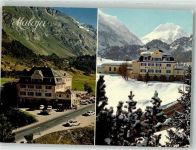 7516 Maloja Foto AK Hotel Gasthaus Maloja Kulm winter
