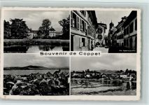1296 Coppet - Souvenir de Coppet 4-Bildkarte