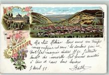 2114 Fleurier 1898 Gebrauchsspuren Chapeau de Napoleon Rigi-Neuchatelois Lithographie