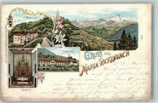 6383 Niederrickenbach Maria Rickenbach 1901 Gebrauchsspuren Kirche Kloster Lithographie