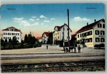 8608 Bubikon 1927 Gebrauchsspuren Bahnhofplatz
