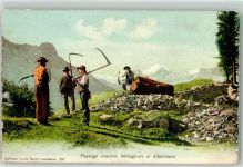 Allalinhorn 1908 - Paysage alpestre Mittaghorn