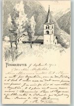 1925 Finhaut 1903 Radierung Finshauts Kirche