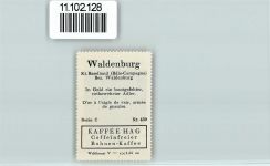 4437 Waldenburg - Vignette Wappen Kaffee Hag ca 1920-1940
