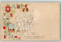 6441 Rütli 1904 Prägedruck Schwur Wappen