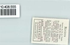 6710 Biasca - Vignette Wappen Kaffee Hag ca 1920-1940 Bezirk Riviera