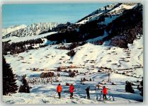 Col des Mosses - Winter Skifahrer Pic Chaussy Tornettaz