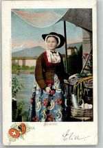 1200 Genève Genf 1902 Foto AK Tracht Frau