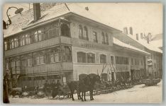 3380 Wangen an der Aare Winter Gasthaus zur Krone Pferdeschlitten