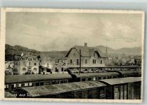 Uznach Bahnhof Cafe Bahnpost Zug 3405 Bahnhof Schweiz 1917 Foto AK