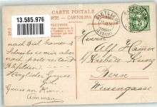 8303 Bassersdorf 1906 Mondschein Kirche