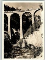 7477 Filisur Foto AK Eisenbahn Landwasser-Viadukt