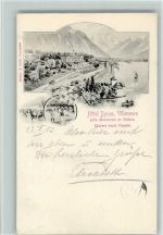 1844 Villeneuve VD 1902 - Hotel Byron, Tennis, Verlag Müller & Trüb