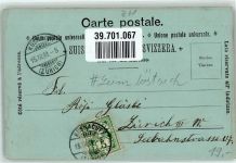 8700 Küsnacht ZH 1899 Gebrauchsspuren Mondschein Leim löst sich