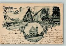 6210 Sursee 1899 - Gruss aus - Rathaus, Klosterkirche, Marktplatz