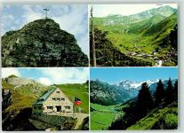 9497 Malbun - Naafkopf Dreiländerspitz 2570 m Pfälzerhütte Bettlerjoch 2111 m Augstenberg 2365 m Steg Valünatal Grauspitz 2599 m Kreuz Fahne Schwarz Rot