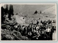 Schwägalp 1960 Gebrauchsspuren Schwägalp - Parkplatz, Autos, Gruppenbild