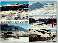 7460 Savognin - Winter Skifahrer Sessellift